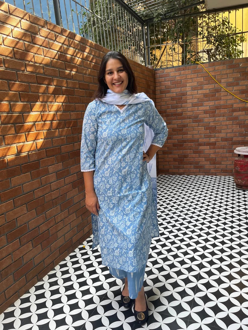 Powder Blue cotton suit