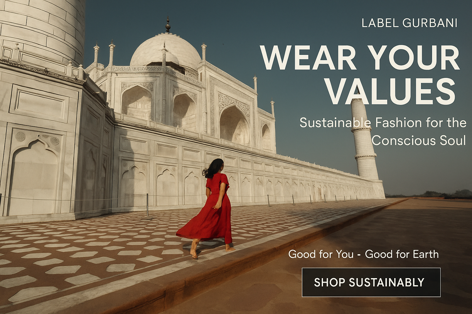 Label Gurbani wear your values banner